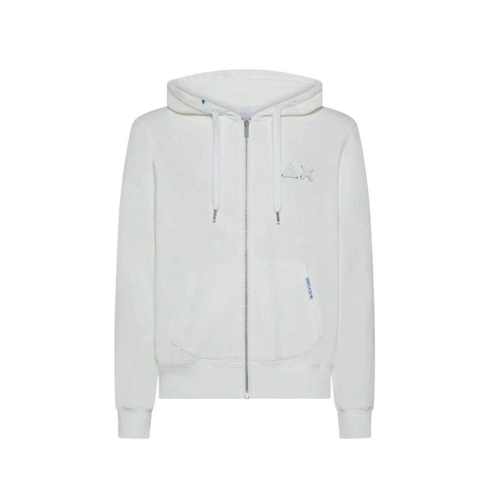SUN68 hoodie man Sun68 - hoodie zip vintage broken - white 1