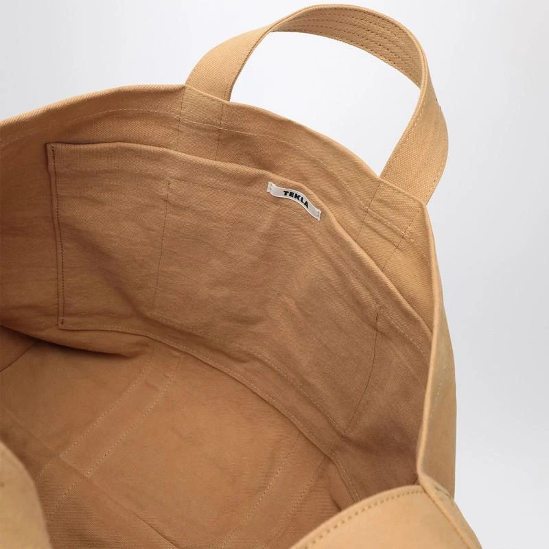 Tekla Beach bag in camel cotton 5