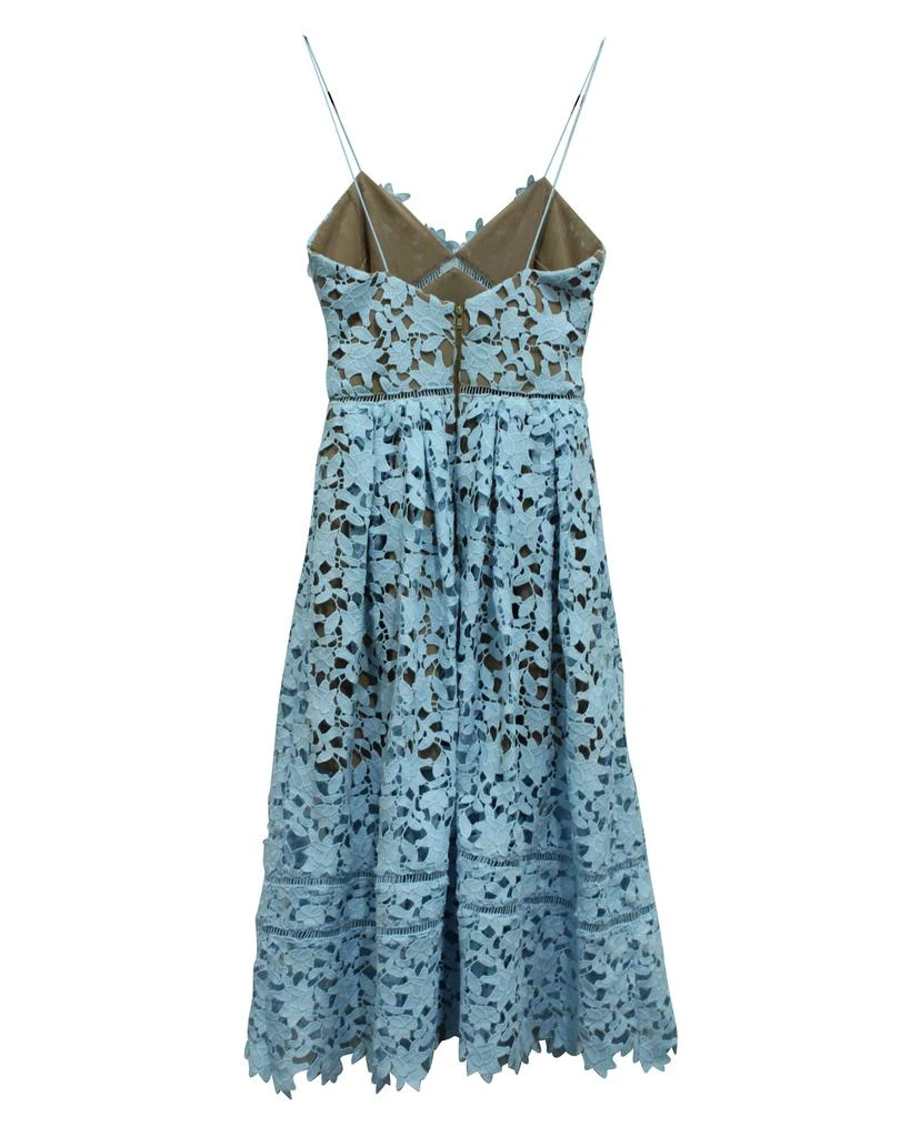 Self Portrait Azaelea Lace Dress in Light Blue Polyester 3
