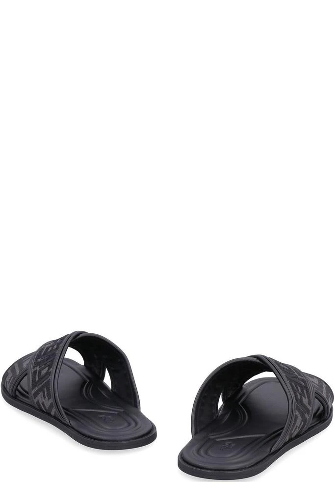 Fendi Fendi FF Logo Detail Crossed Slides 3
