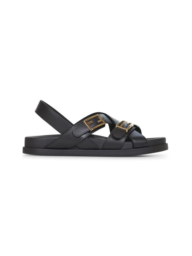 Fendi FENDI | Black leather Fendi Feel slides | Women | 40 1
