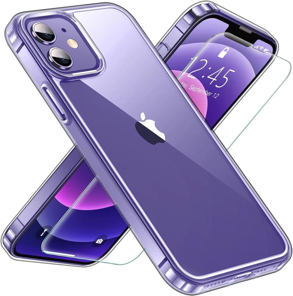 ENTRONIX Entronix Bundle Compatible with iPhone 12 - [Hard] Clear Case 
1 Clear Screen Protector