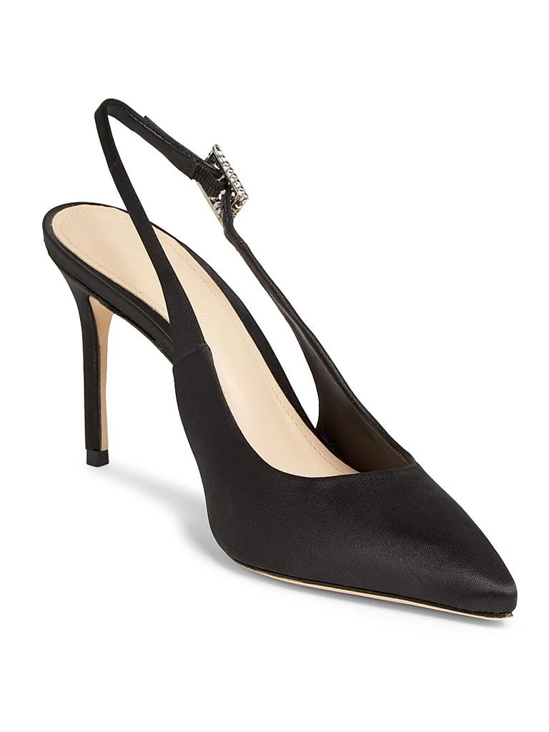 Saks Fifth Avenue 85MM Crystal-Buckle Satin Slingback Pumps 2