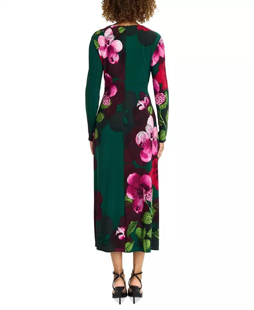 Maggy London Women's Floral-Print Gathered A-Line Dress 2