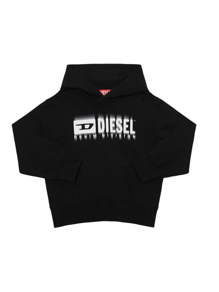 Diesel Cotton Hooded Sweatshirt W/logo 1
