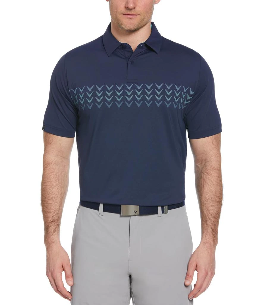 Callaway Trademark Chevron Color Block Polo 1