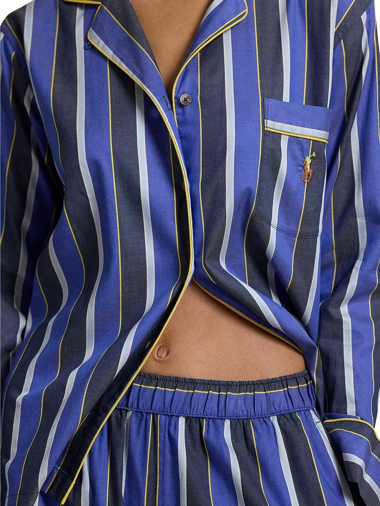 Ralph Lauren Cricket Stripe Madison Striped Cotton-Blend Pajamas 7