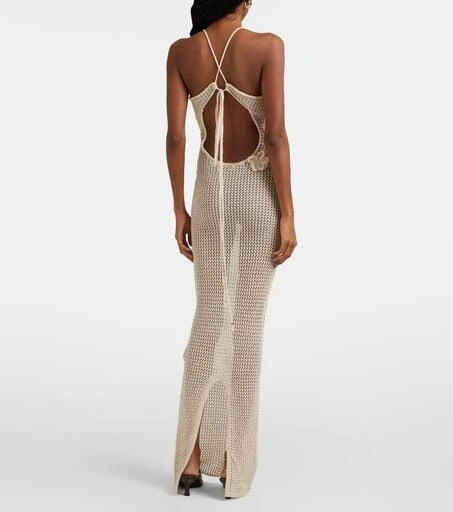 Bananhot Hilsa open-knit lamé beach cover-up 3