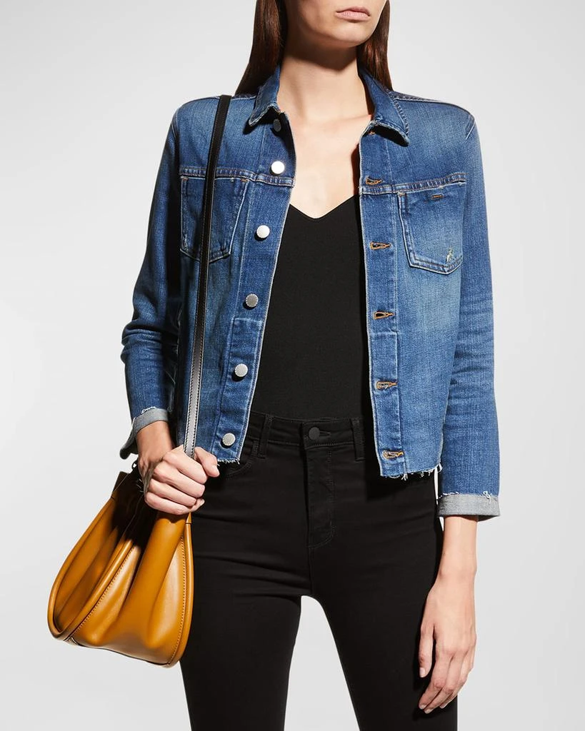 L'Agence Janelle Slim Raw-Edge Jacket 4
