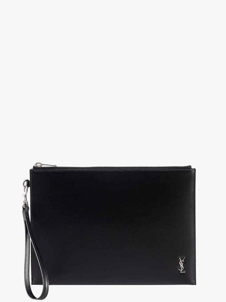 Yves Saint Laurent Leather clutch with Monogram detail 1