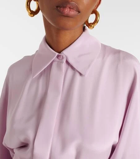 Max Mara Lugano silk-blend crêpe shirt dress 4