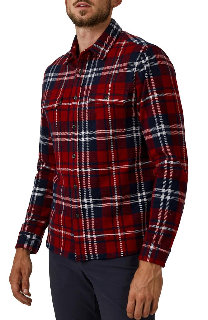 7 Diamonds Generation Plaid Double Knit Button-Up Shirt