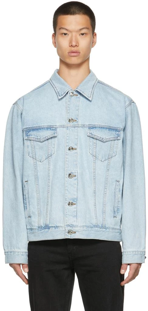 We11done Blue Denim Oversize Trucker Jacket 1