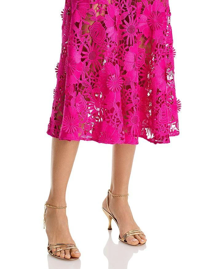Milly Tahlia Cady Lace Short Sleeve Midi Dress 6