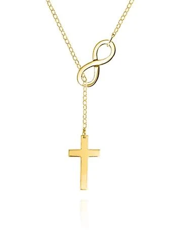 Belk 
Co. Co. 10K Yellow Gold Infinity Cross Pendant 1