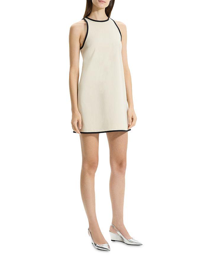 Theory Contrast Trim Shift Dress