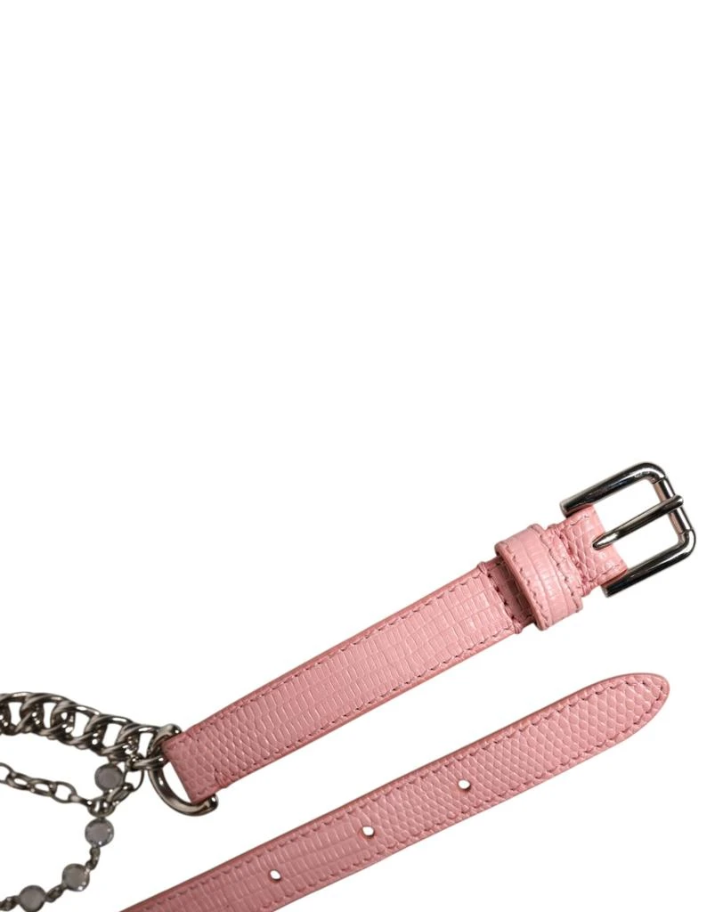 Dolce & Gabbana Embelished Roses Textu Leather Women's Belt 4
