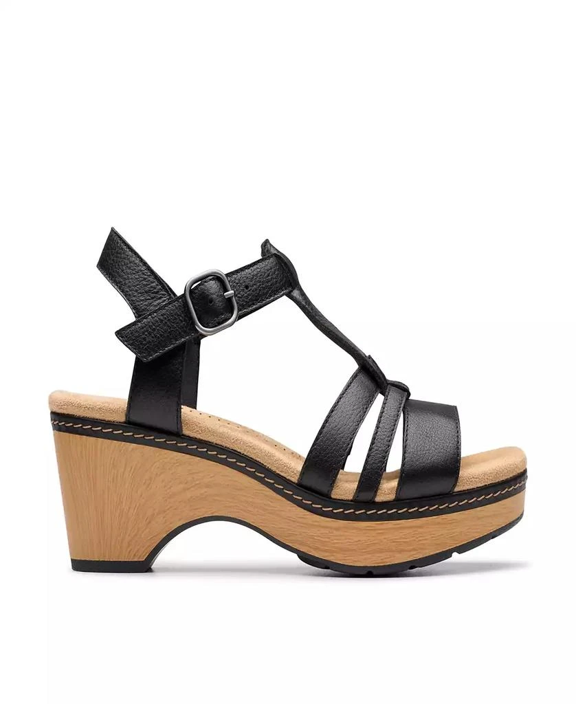 Clarks Seannah Madi Clog-Style Wedge T-Strap Sandals 2