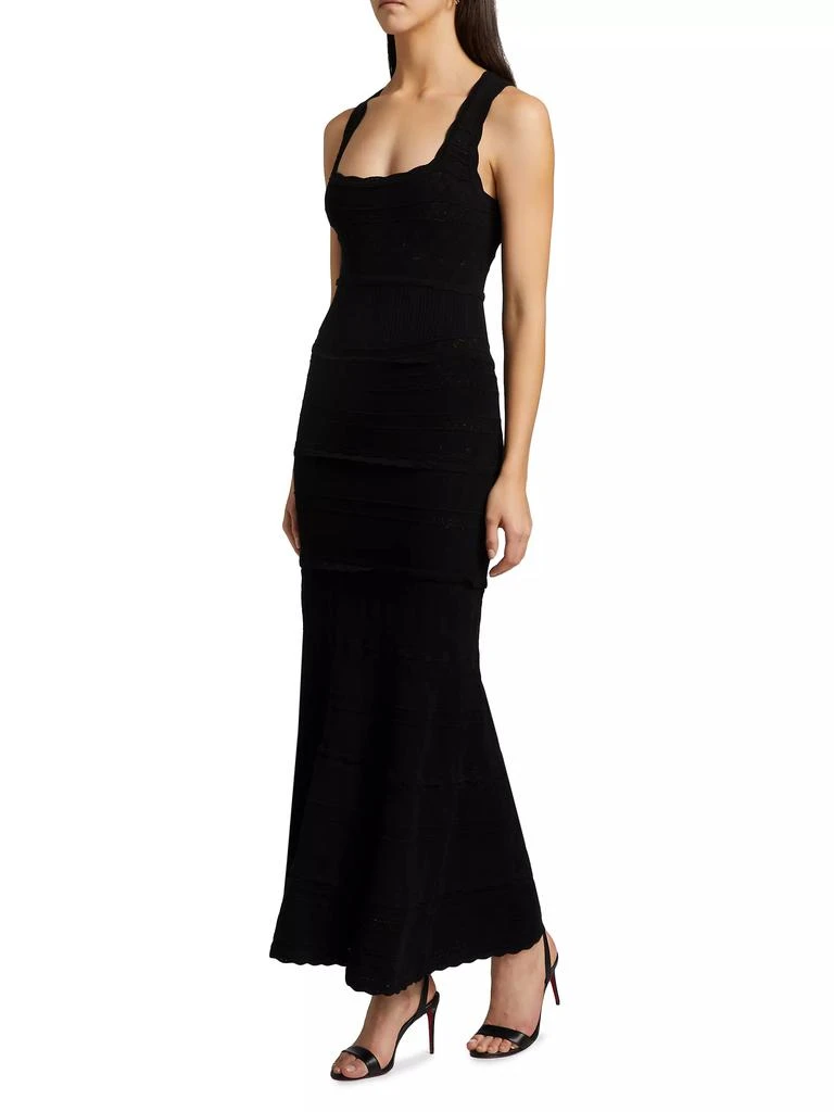 LOVESHACKFANCY Stretch Pointelle Ellaria Knit Maxi-Dress 2