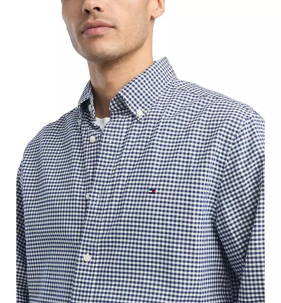 Tommy Hilfiger Men's Gingham Long Sleeve Button-Down Oxford Shirt 3
