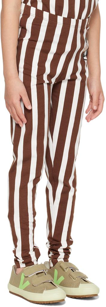 Mini Rodini Kids Brown & White Ritzratz Leggings