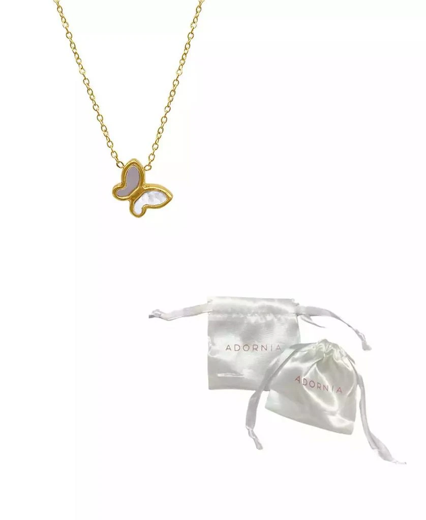 ADORNIA White Mother Of Pearl Butterfly Necklace 2