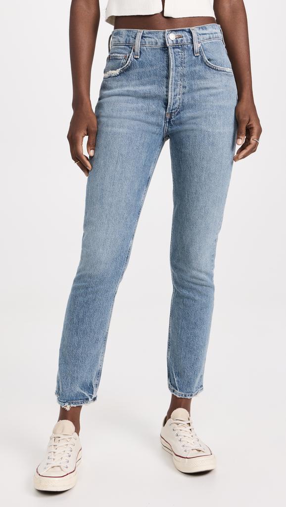 AGOLDE Riley Long High Rise Straight Jeans