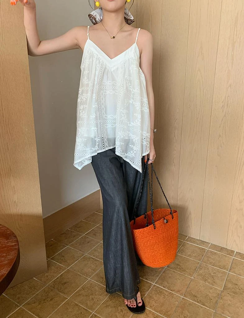Pixie Market White Lace Scarf Top 9