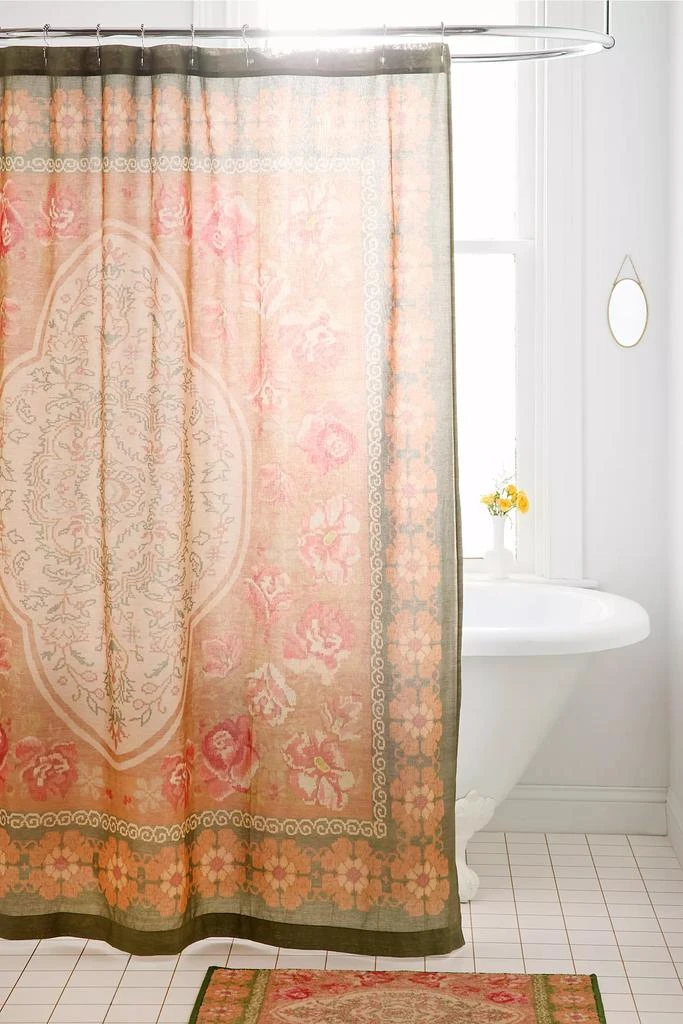 Urban Outfitters Minerva Floral Patterned Shower Curtain