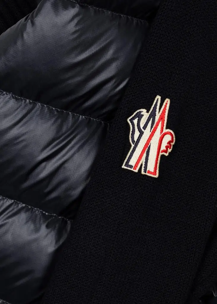 Moncler Quilted shell and stretch-wool jacket  5