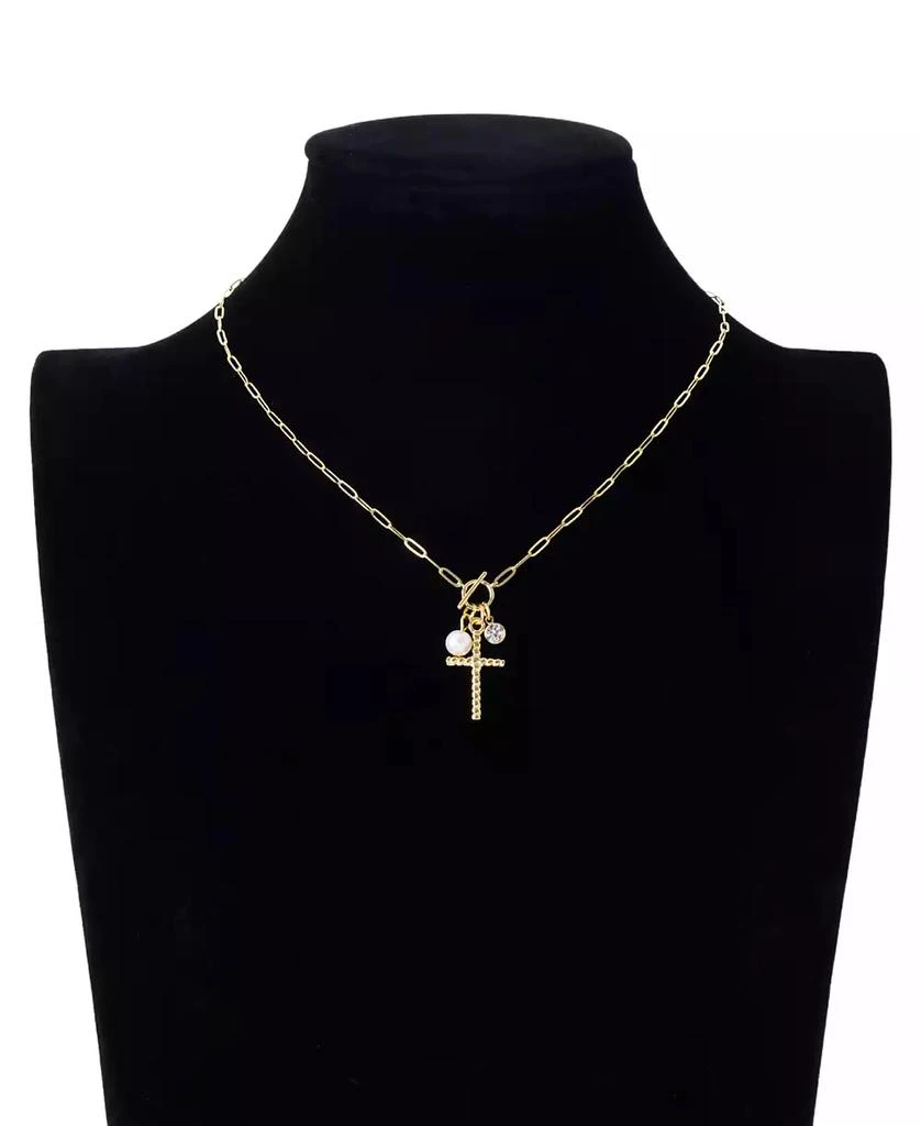 Unwritten Crystal Cross Charm Necklace 4
