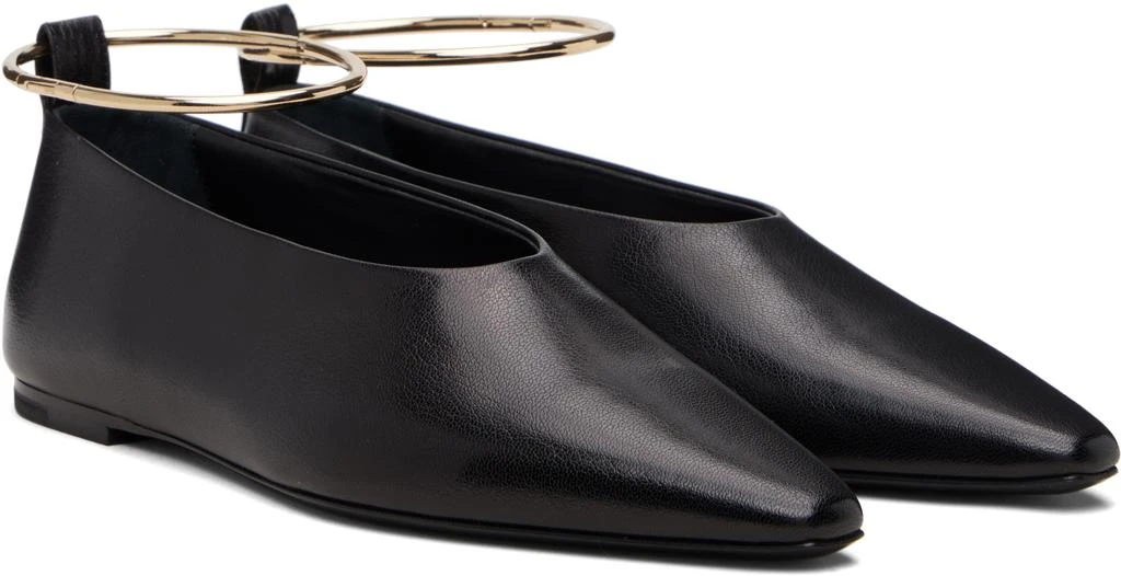 Jil Sander Black Ring Ballerina Flats 4
