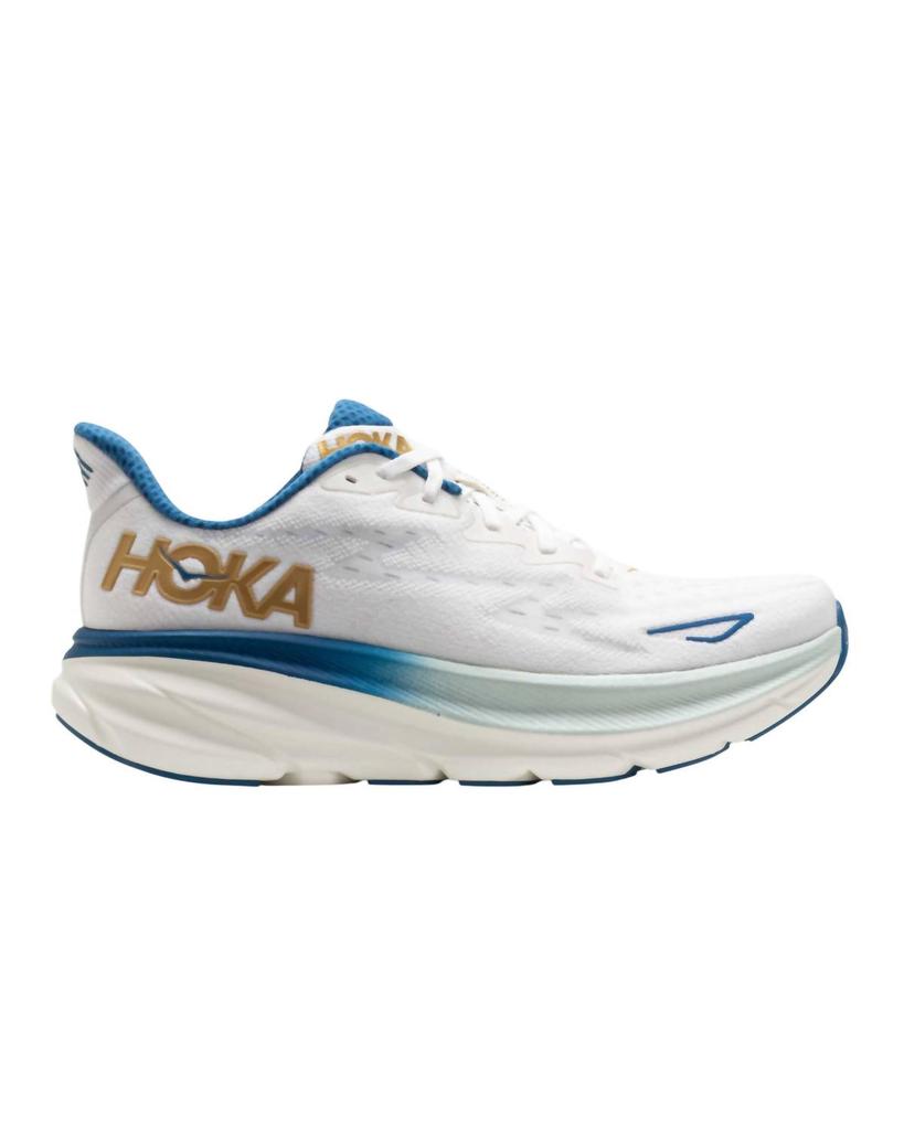 Hoka One One Men's Clifton 9 Shoes In Frost/gold