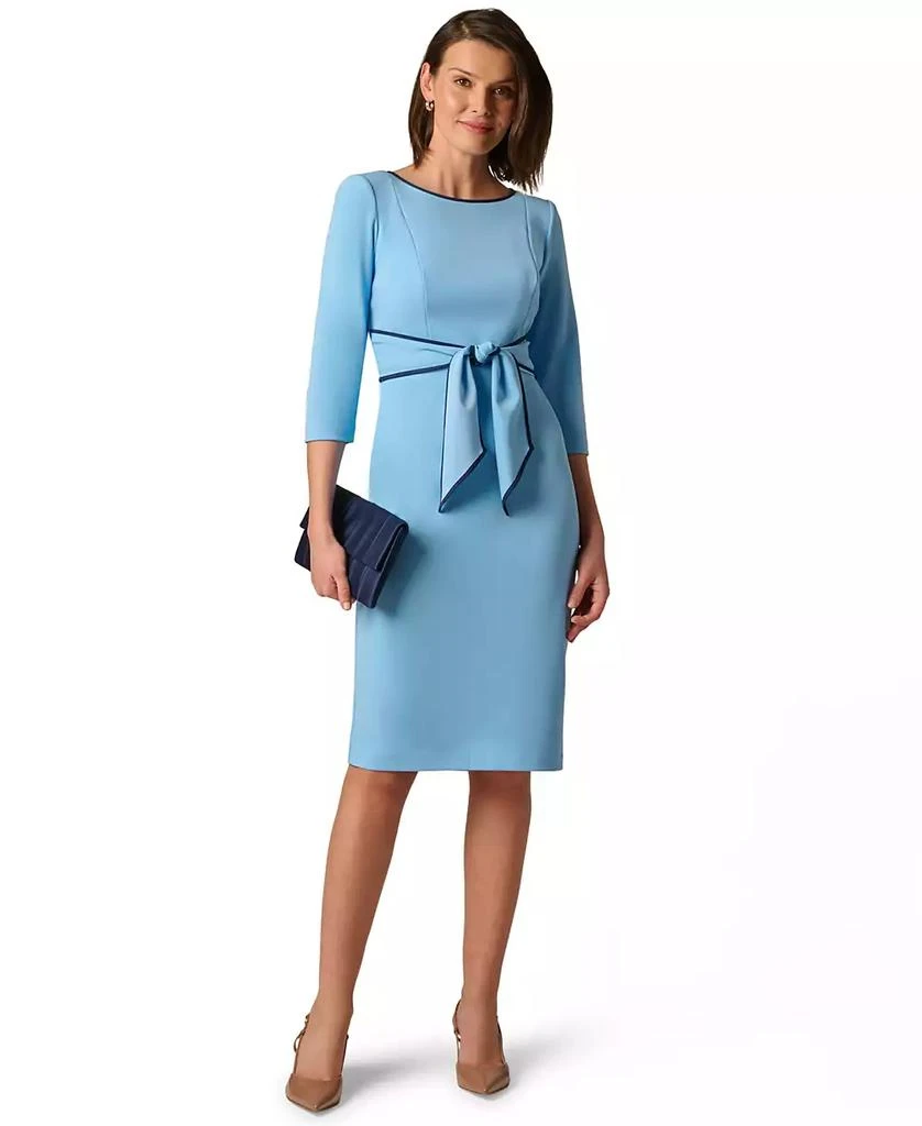Adrianna Papell Women's Tipped Tie-Front 3/4-Sleeve Dress - Dresses &  Skirts - Compare Prices from 6+ Stores - Free Shipping - BeyondStyle