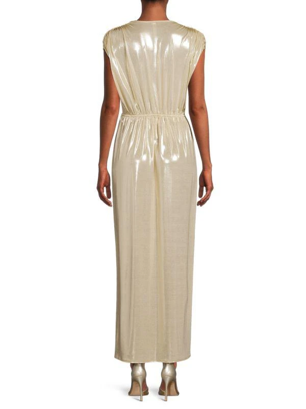 Renee C. Liquid Metallic Maxi Dress 2