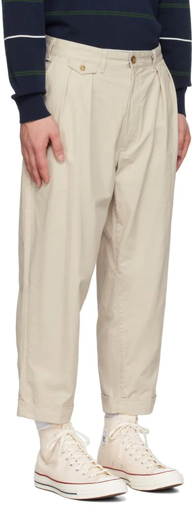 BEAMS PLUS Taupe Pleated Trousers 2