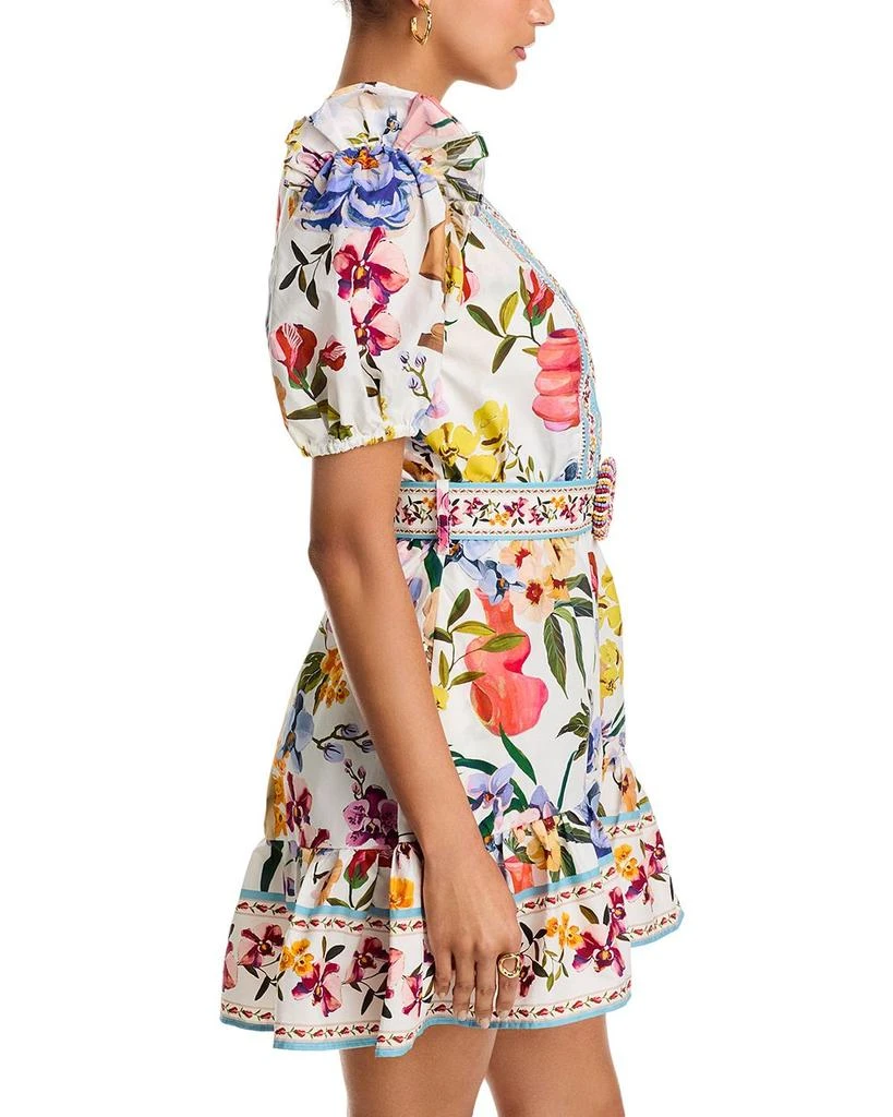 Farm Rio Greek Garden Off-White Mini Dress - Exclusive 5