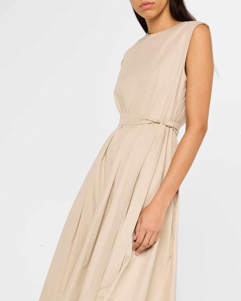 Max Mara Amina Pleated Maxi Dress with Tie Belt 5