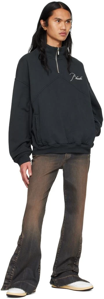 Rhude Black & White Rhecess Low Sneakers 5