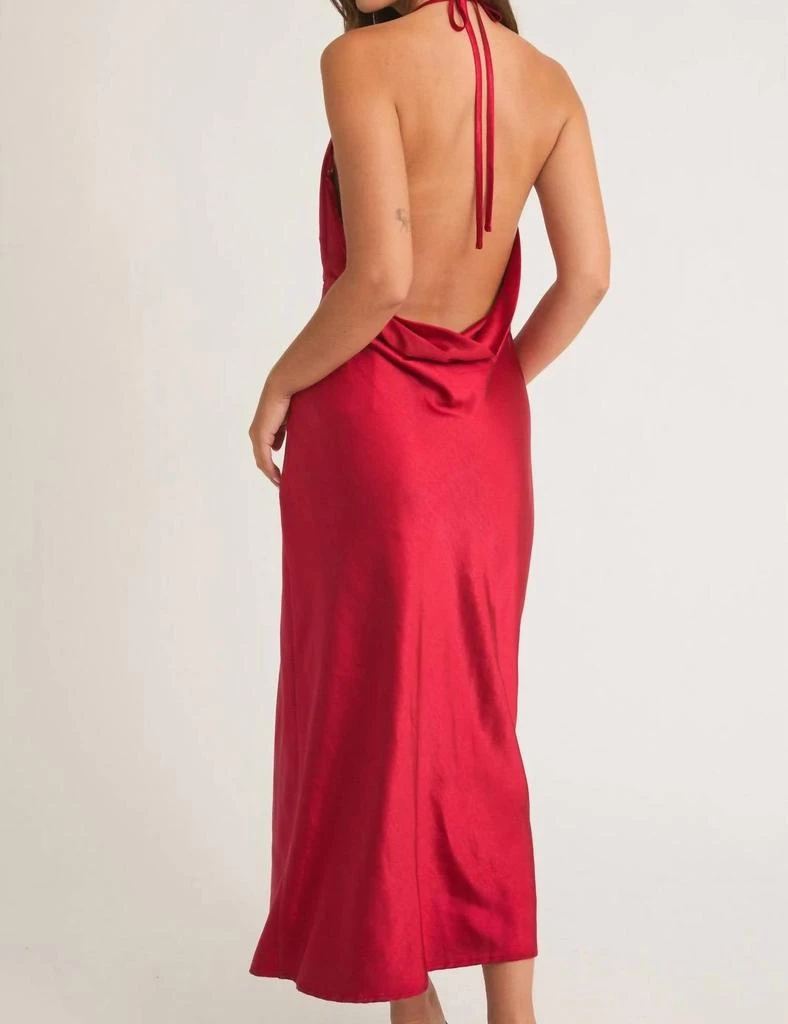 LE LIS Le Lis - Cherry Satin Midi Dress 2