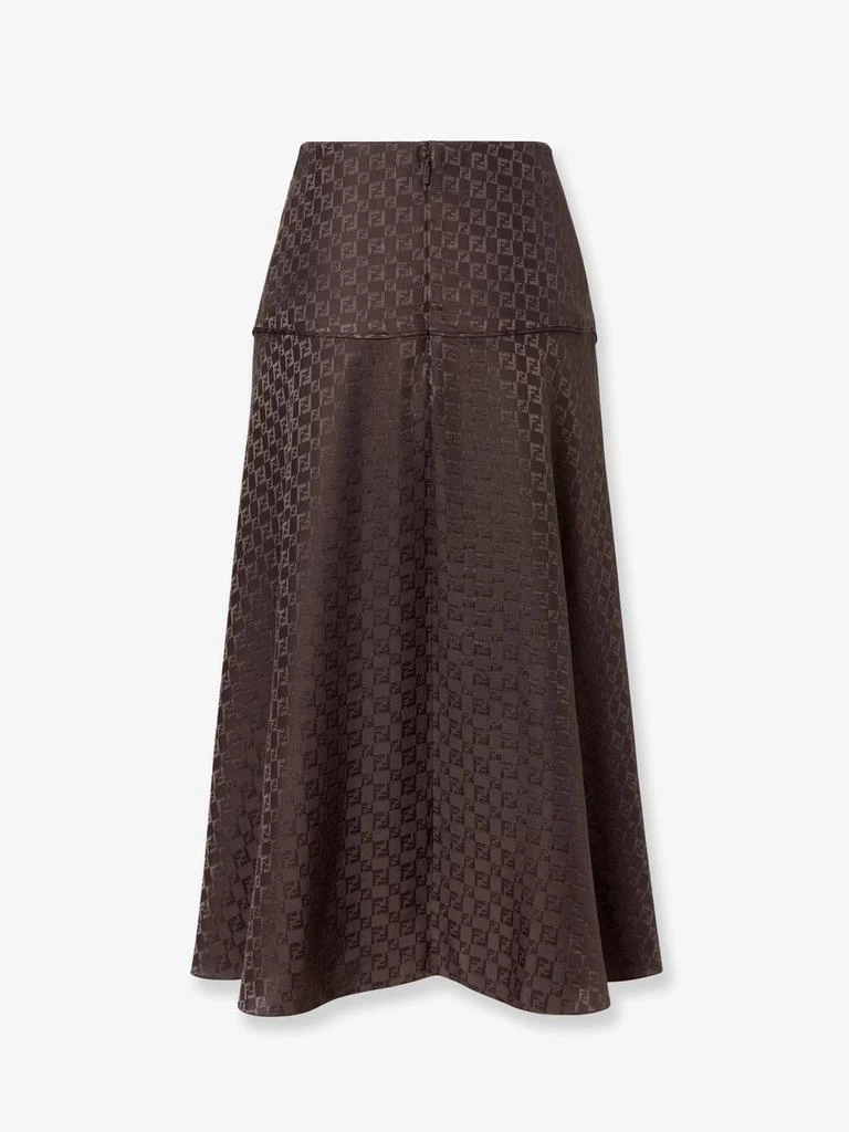 Fendi Midi FF jacquard silk skirt 4