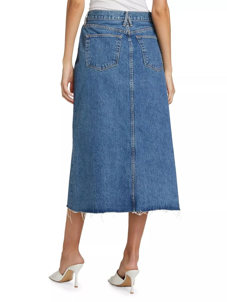 SLVRLAKE Denim A-Line Midi-Skirt 5