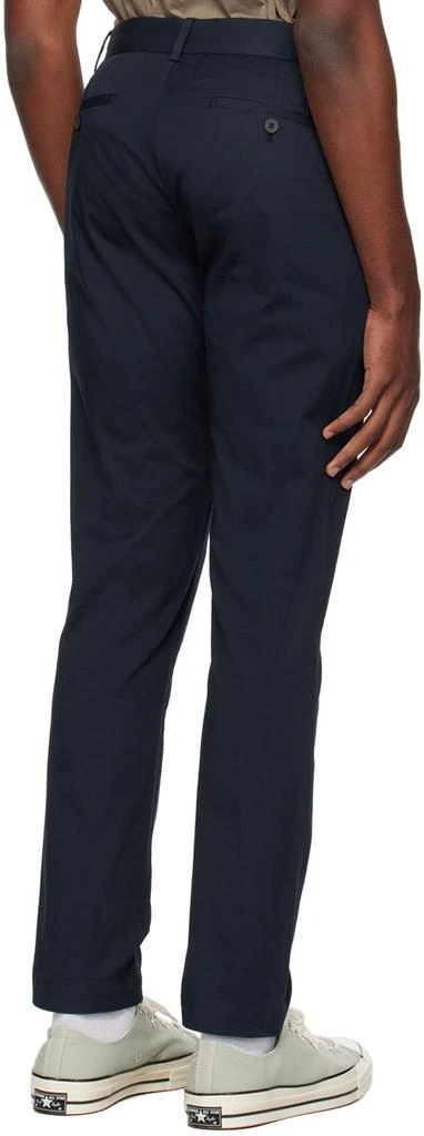 Sunspel Navy Slim Fit Trousers 3