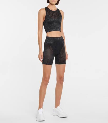 Adam Selman Stretch-nylon crop top