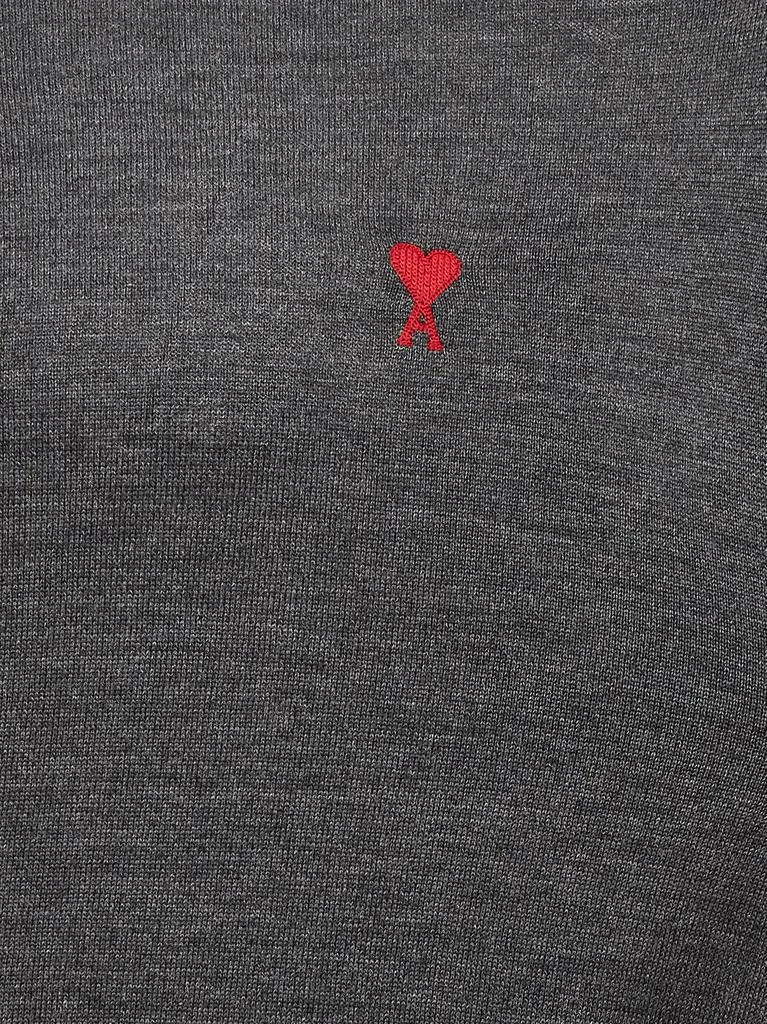 AMI AMI Paris Ami de Coeur Logo Embroidered Crewneck Jumper 4