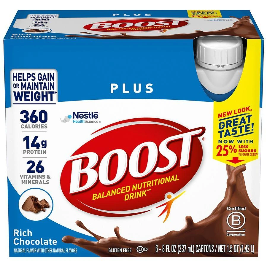 Boost Plus Balanced Nutritional Drinks Rich Chocolate