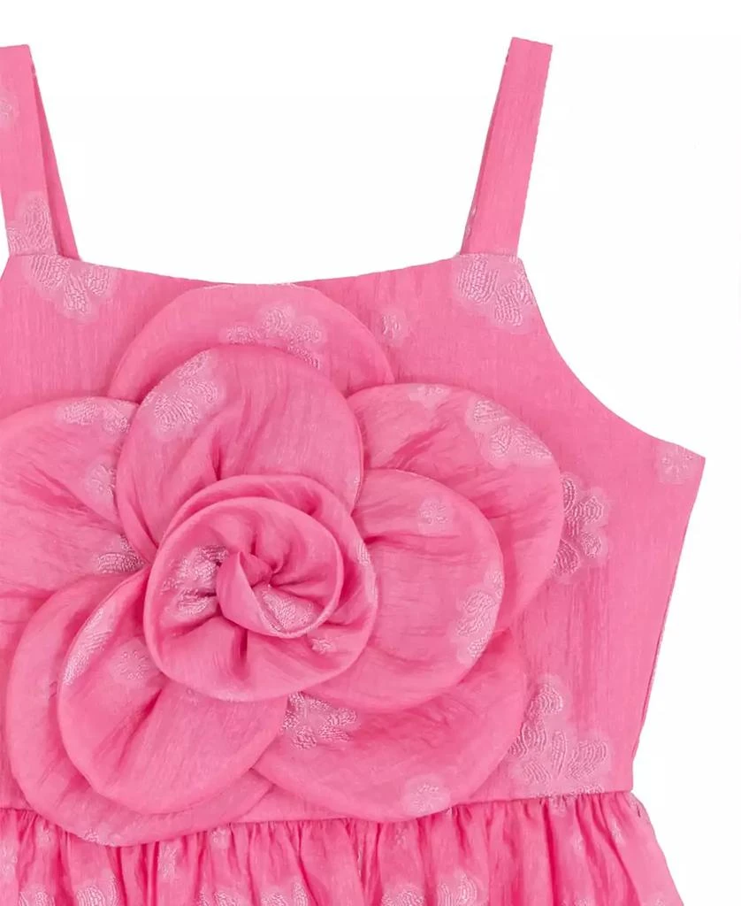 Rare Editions Girls
 7-16 Burnout Organza Floral Applique Square Neck Dress 3