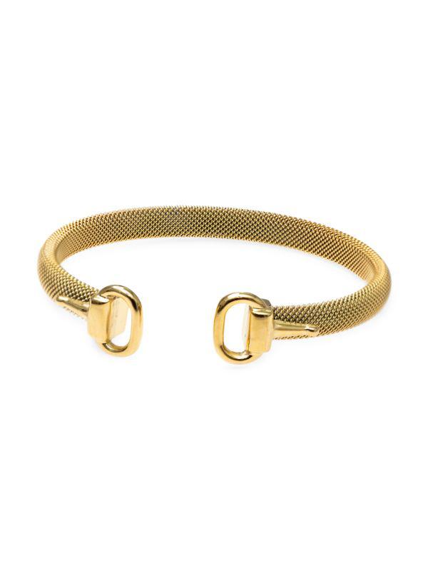 Jean Claude Goldtone Stainless Steel Cuff Bracelet