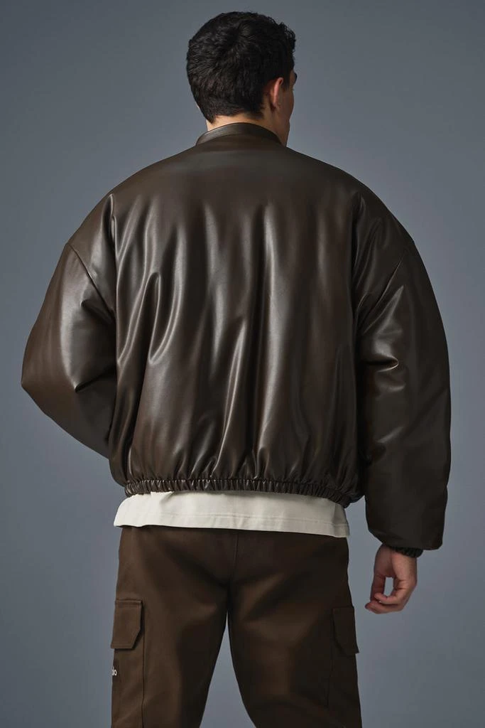 Alo Faux Leather Premier Bomber - Espresso 2