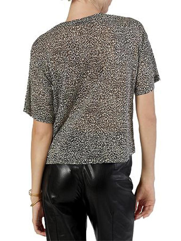 Joie Alessandra Womens Printed Short Sleeves Blouse
